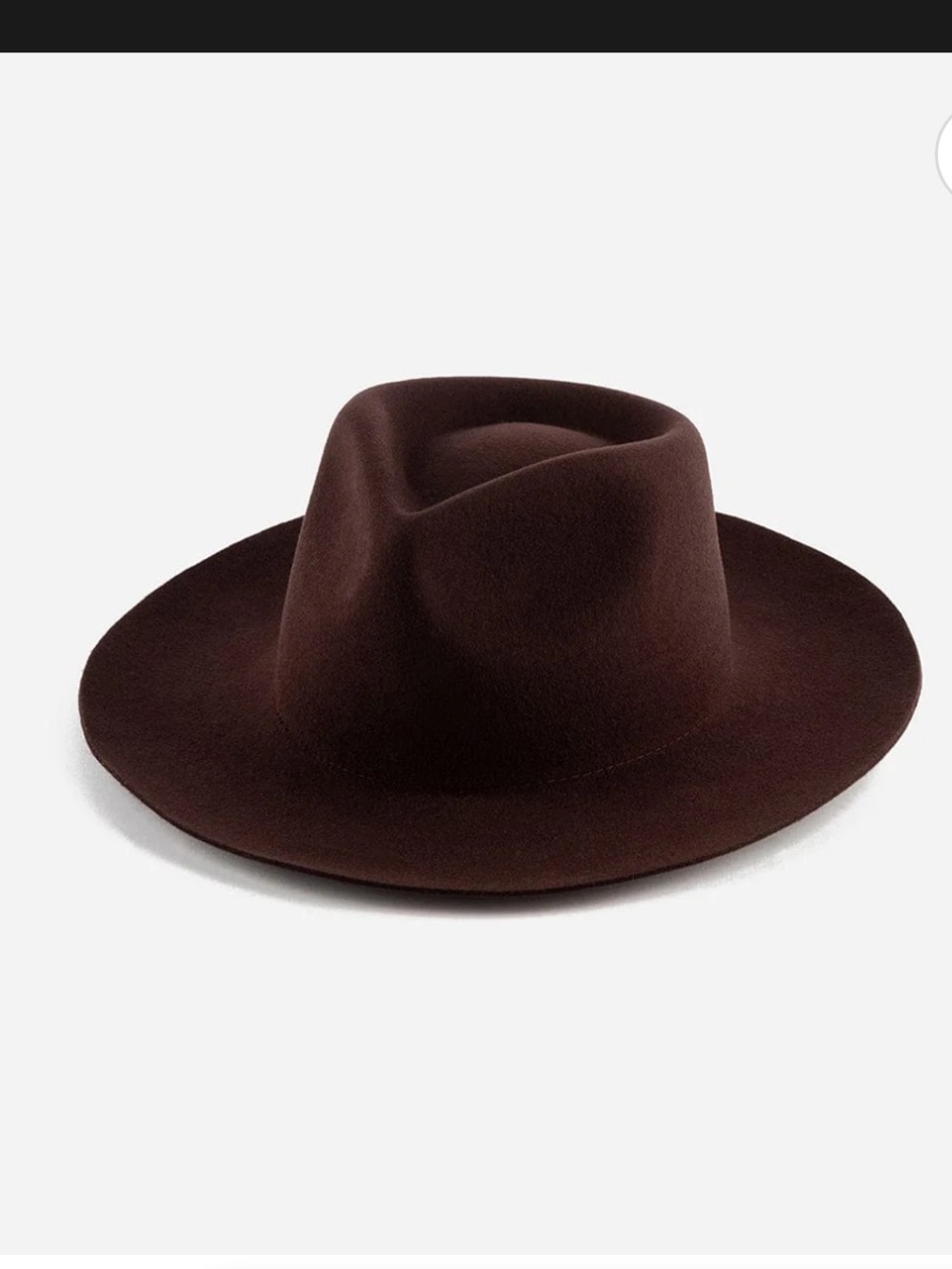 GIGI PIP Dark Cherry Zephyr Wool Rancher Hat Size 61